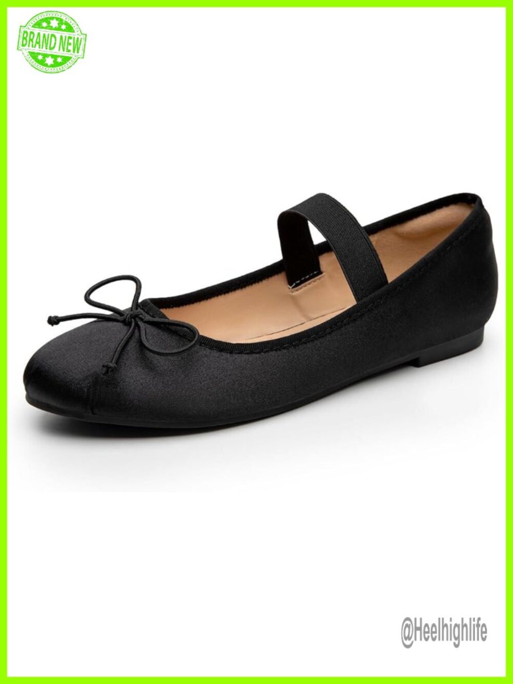 Silk Ballet Flats Mary Jane Shoes Women Round Toe Buckle Strap Comfortable Work